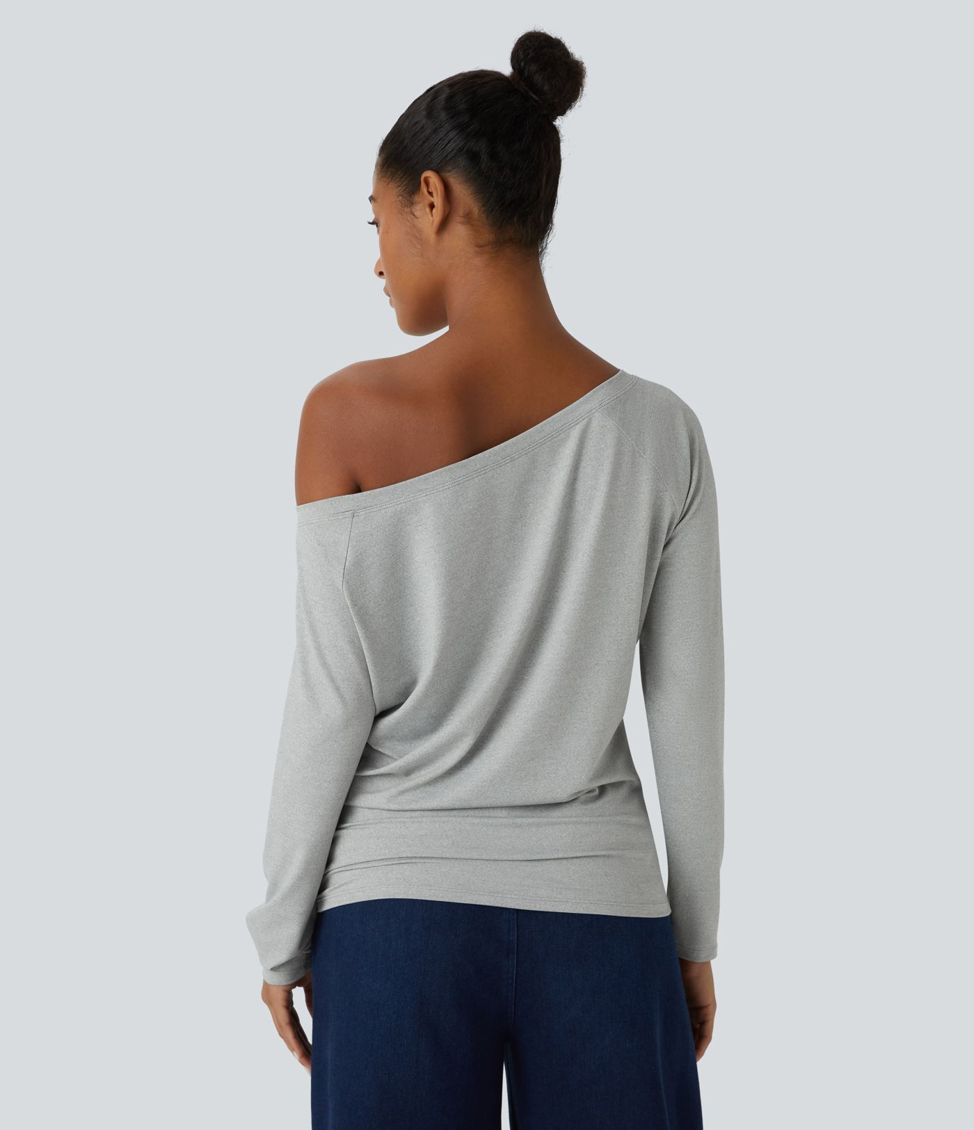 Top De Manga Larga Batwing Para Mujer - Corte Holgado - Tallas De La 8 A La 26
