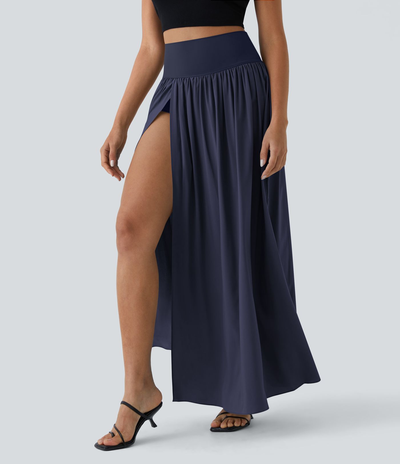 Breezeful™ High Waisted Split 2-in-1 Flowy Quick Dry Maxi Casual Skirt