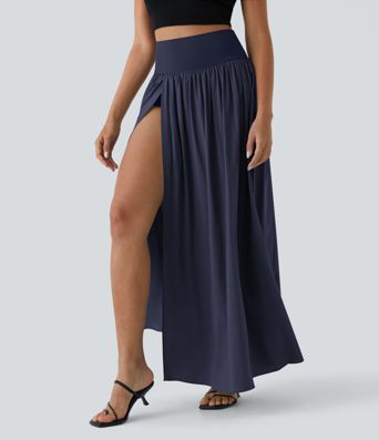 Breezeful™ High Waisted Split 2-in-1 Flowy Quick Dry Maxi Casual Skirt