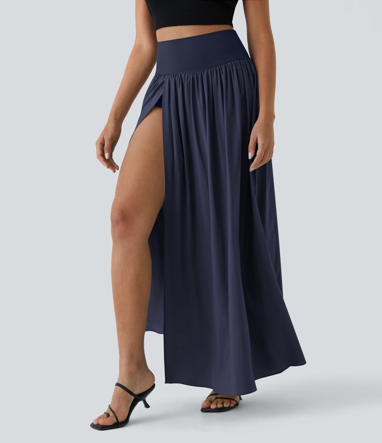 Breezeful™ High Waisted Split 2-in-1 Flowy Quick Dry Maxi Casual Skirt