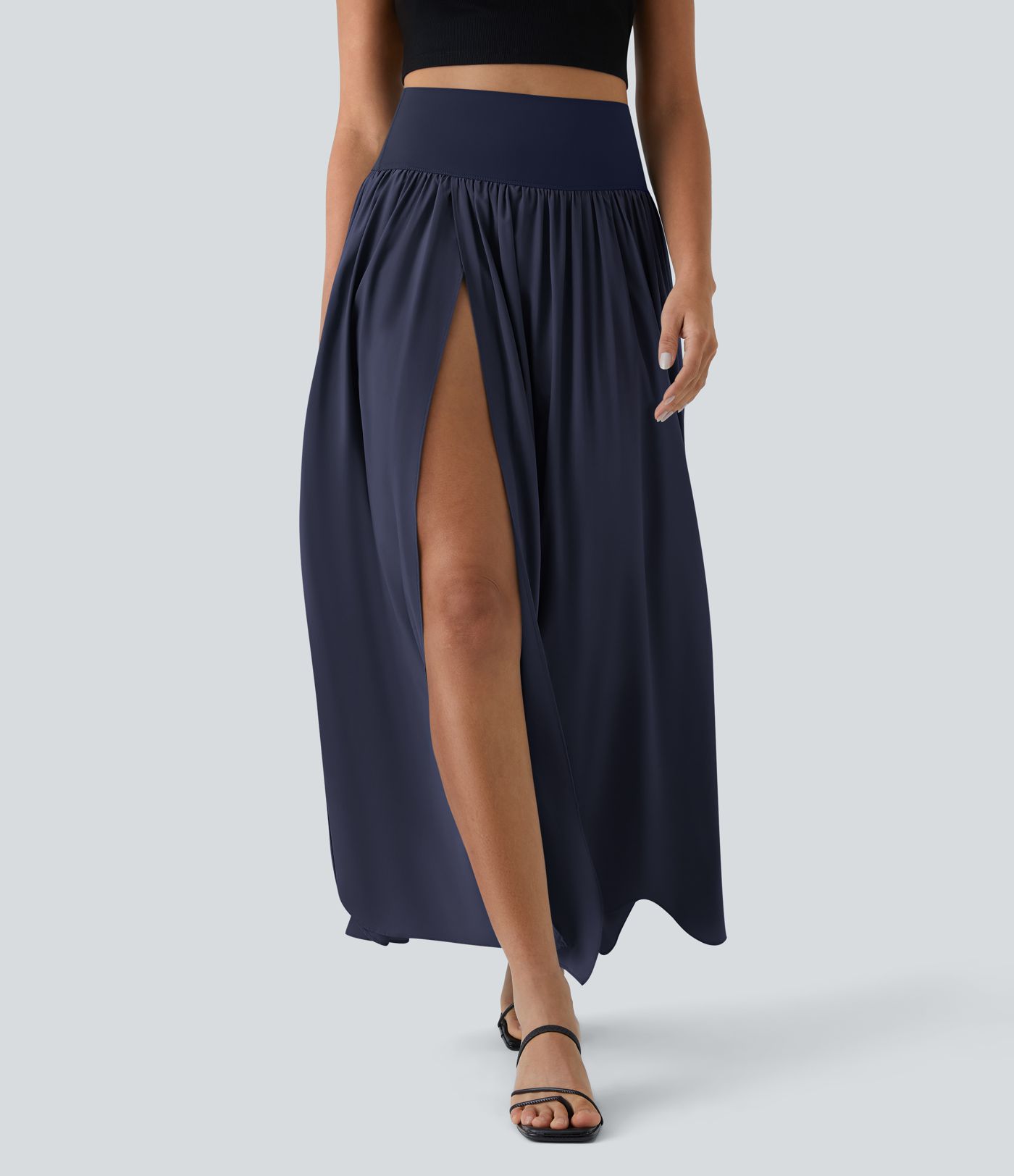 Breezeful™ High Waisted Split 2-in-1 Flowy Quick Dry Maxi Casual Skirt