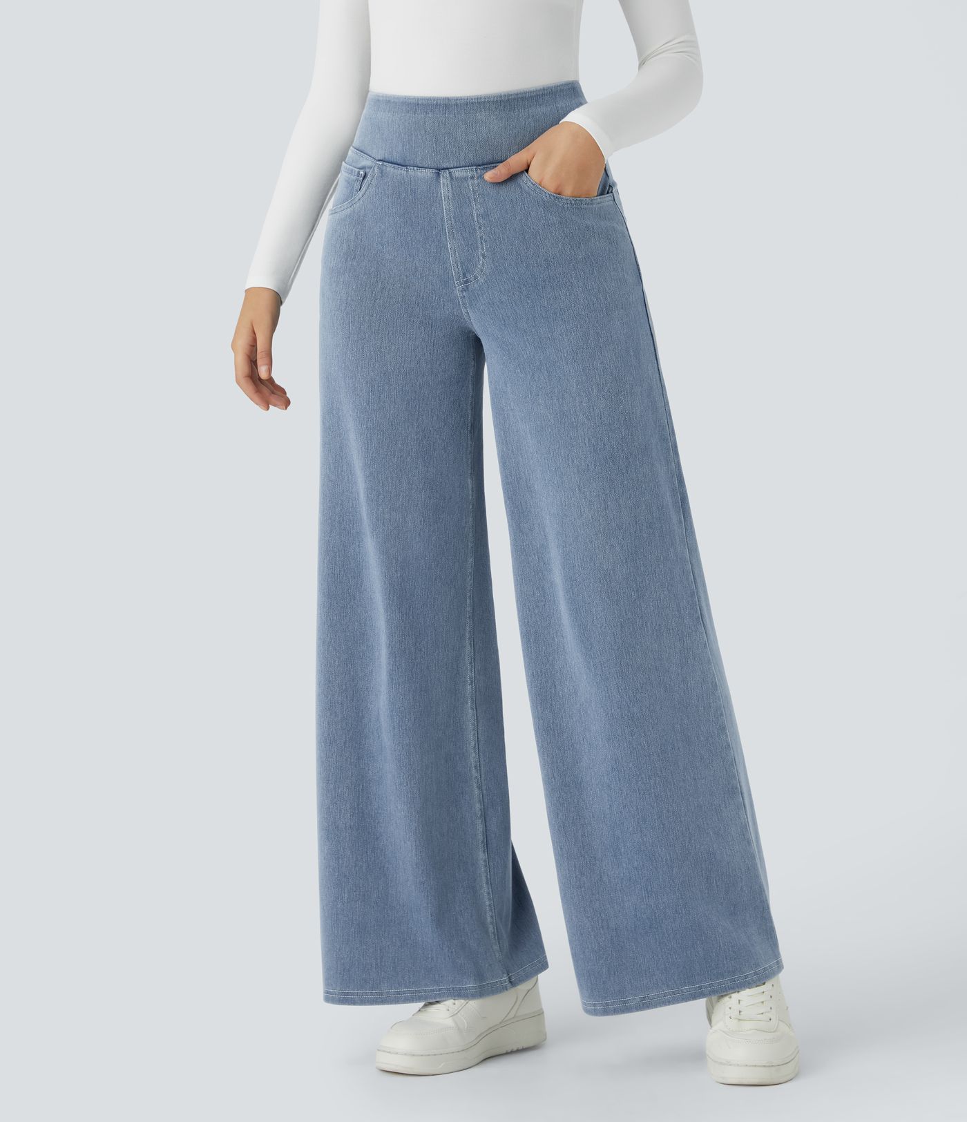 I jeans Halara Flex™ sono realizzati con una lavorazione di alta qualità, con molteplici tagli, ampia pelle scamosciata, vestibilità lunga, elasticizzata e slim fit.