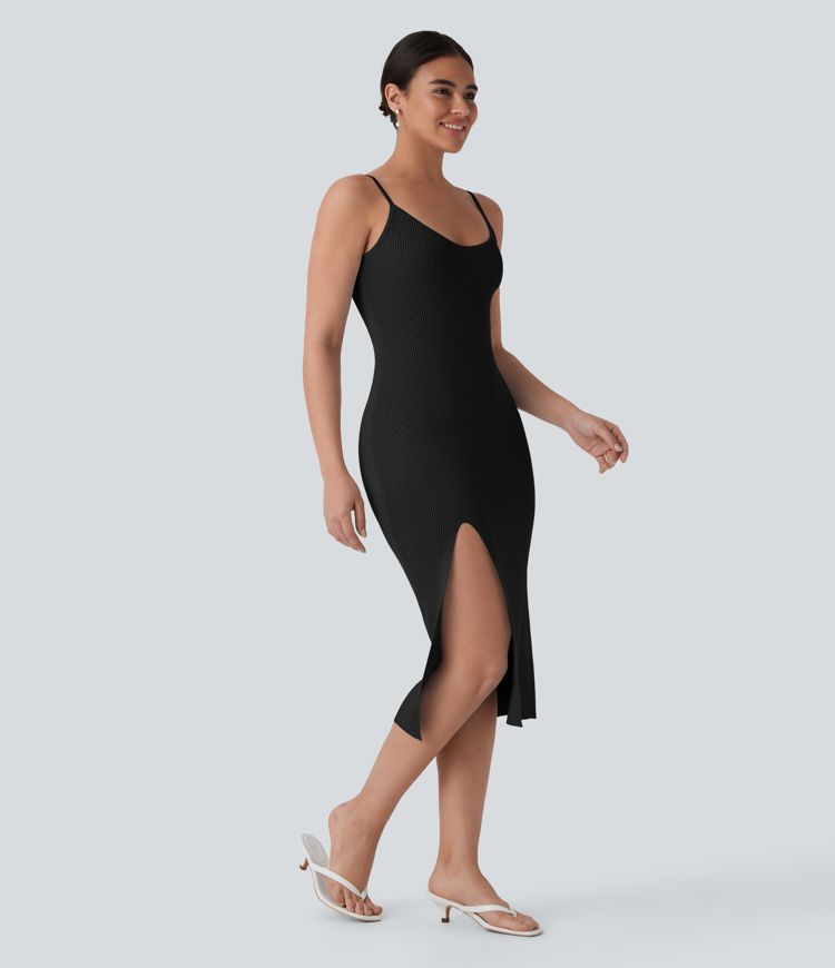 Bodycon Midi Slip Sweater Dress
