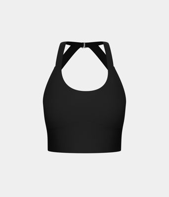 SoftlyZero™ Plush Cut Out Cropped Yoga Tank Top