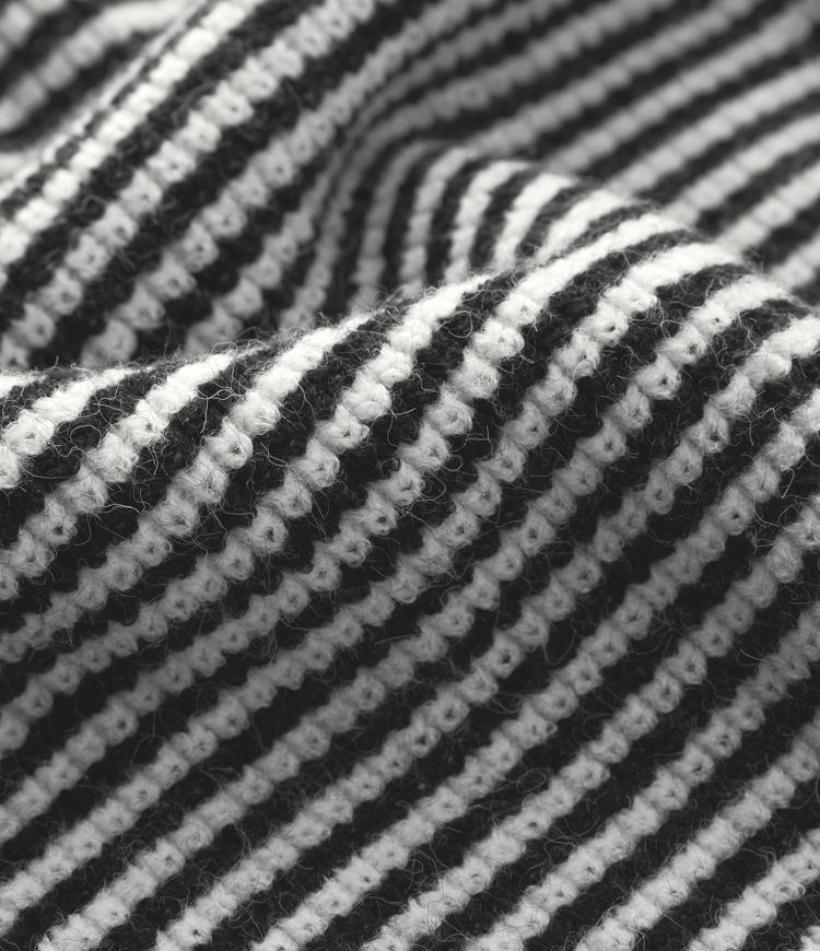 Scoop Neck Dropped Shoulder Color Block Stripe Relax Casual Sweater