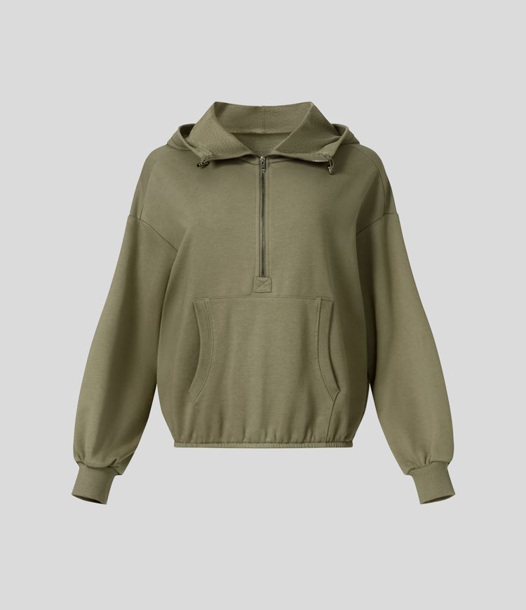 Womens Half Zip Sweatshirt SHOPESSA Women's Half Zip Hoodie