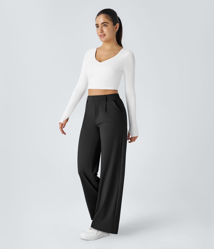Halara Flex™ High Waisted Pocket Straight Leg Work Pants