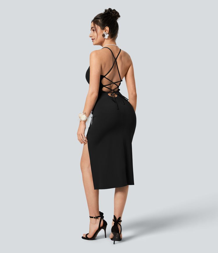 SoftlyZero™ Robe Bodycon Aérienne à Fronces et Lacets avec Protection UV UPF50+