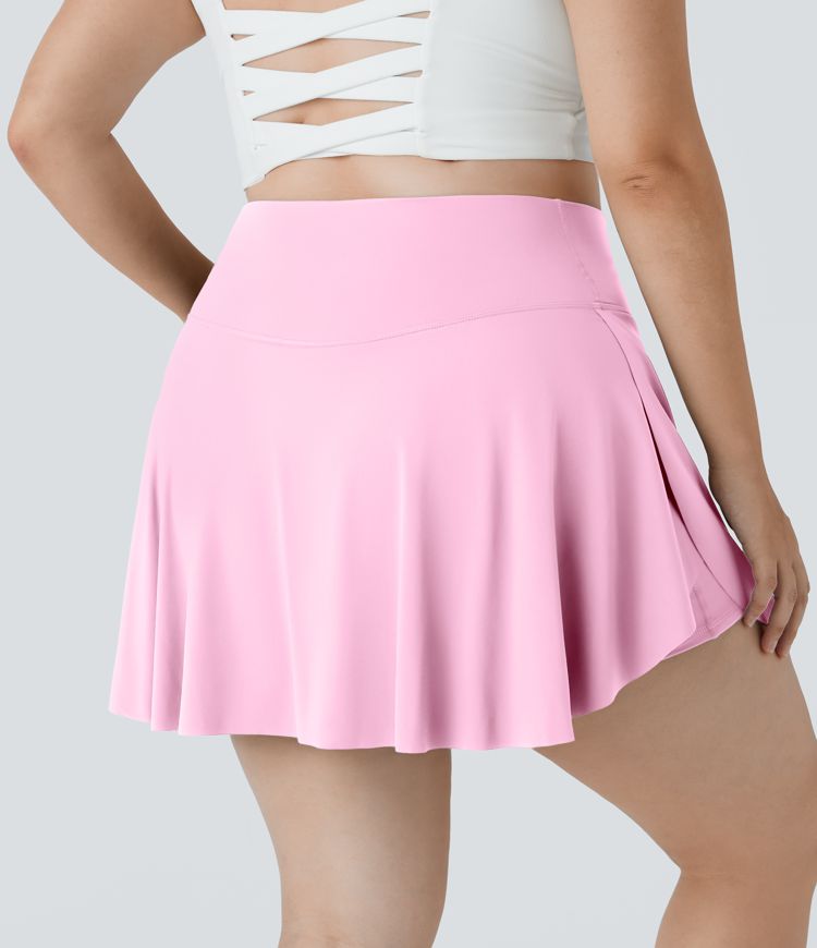 Jupe de Tennis Quotidienne SoftlyZero™ Airy Crossover Pocket 2-en-1 Cool Touch Grande Taille-Lucide-UPF50+