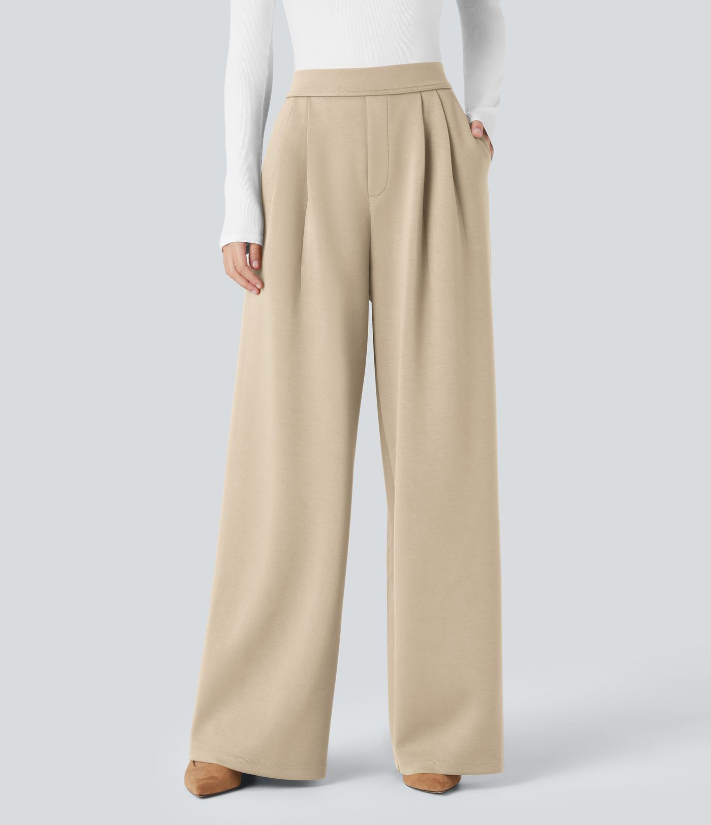 Halara Flex™ High Waisted Pocket Wide Leg Work Pants