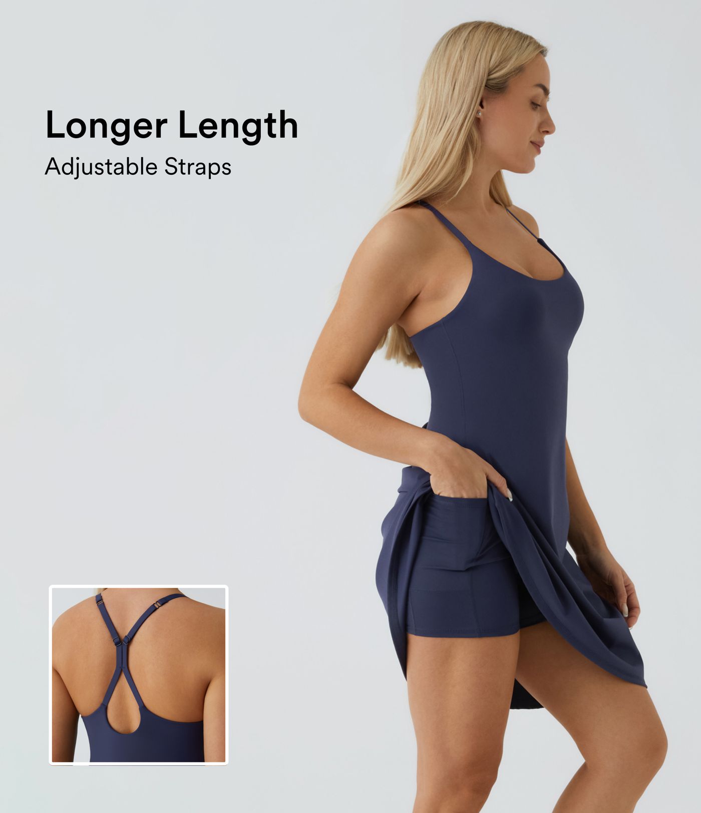 SoftlyZero™ Luftiger Ausschnitt 2-in-1 Tasche Kühl Berührung Länger Aktiv Kleid-UPF50+