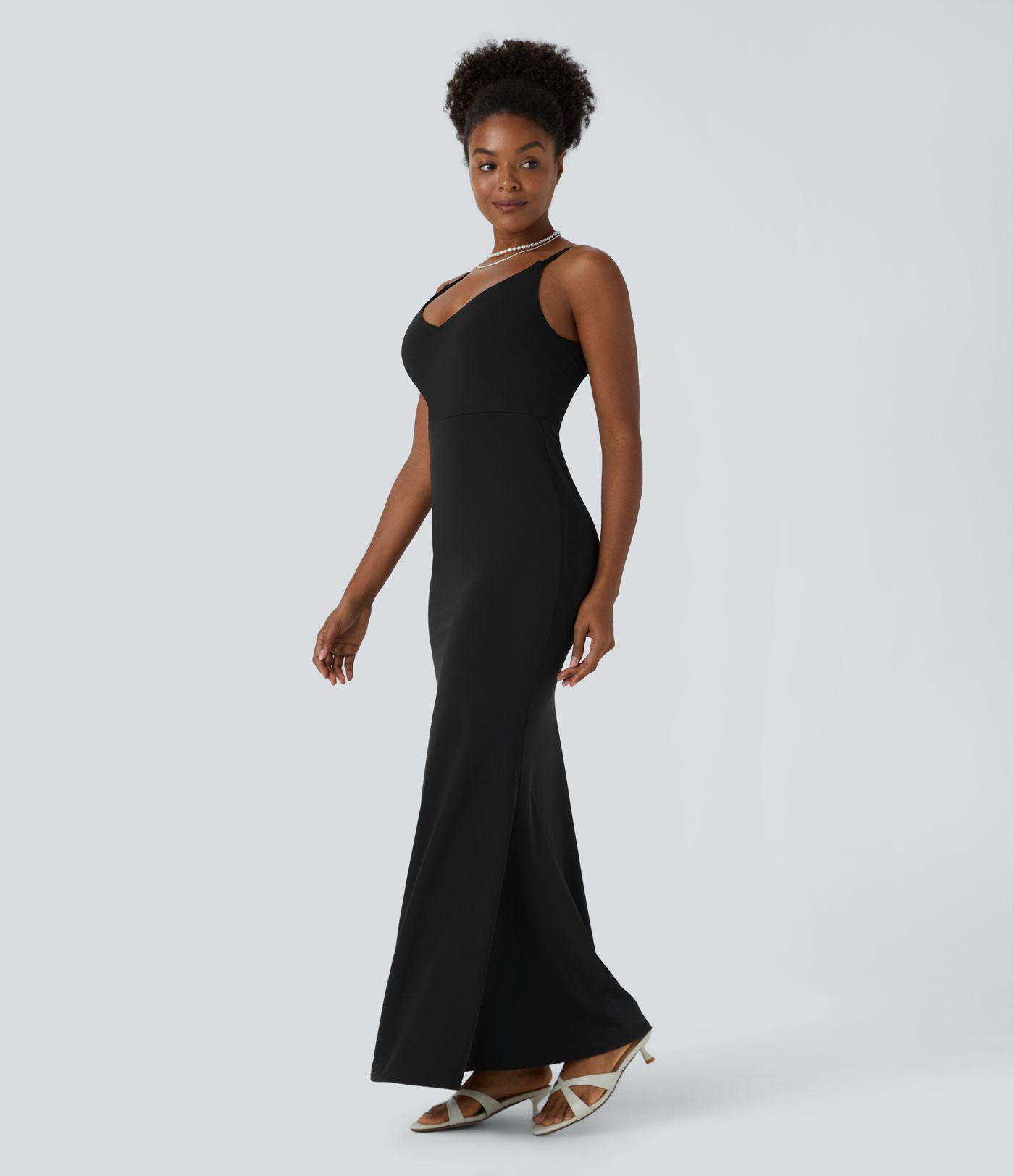 Softlyzero™ Airy Backless Adjustable Strap Maxi Mermaid Slip Cool Touch Bridesmaid and Wedding Guest Dress