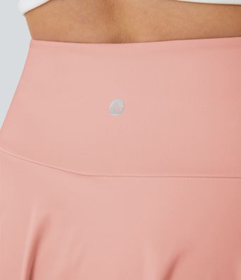 SoftlyZero™ Airy Comfy High Waisted Crossover 2-in-1 Pocket Flare Cool Touch Tennis Women Pleated Mini Skirt-UPF50+