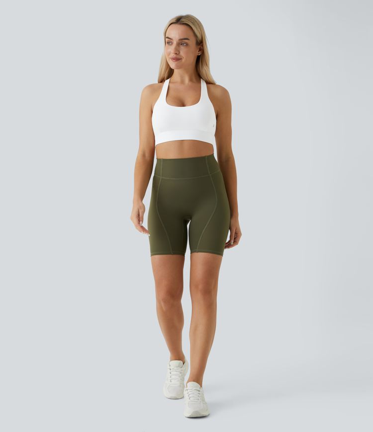 Low Support Backless Racerback Cross Yoga Sports Bra