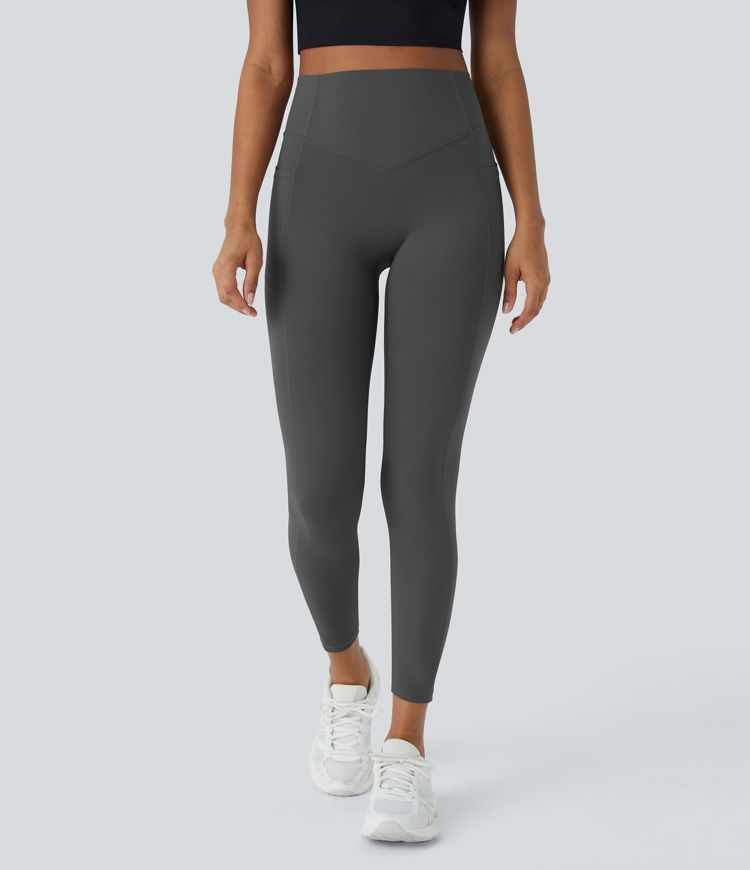 SoCinched High Waisted Butt Lifting Tummy Control Side Pocket Shaping Training UltraSculpt Leggings