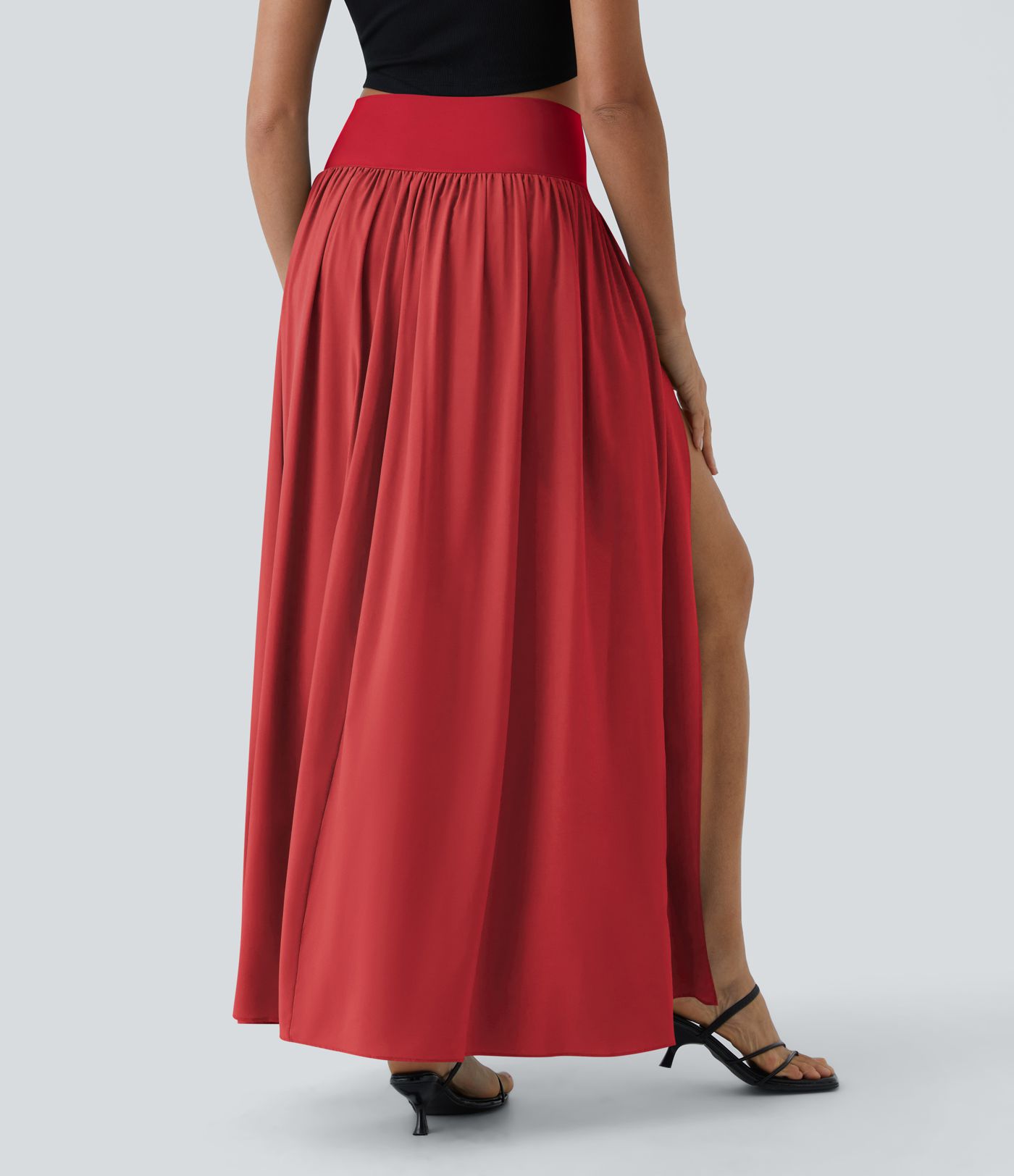 Breezeful™ High Waisted Split 2-in-1 Flowy Quick Dry Maxi Casual Skirt