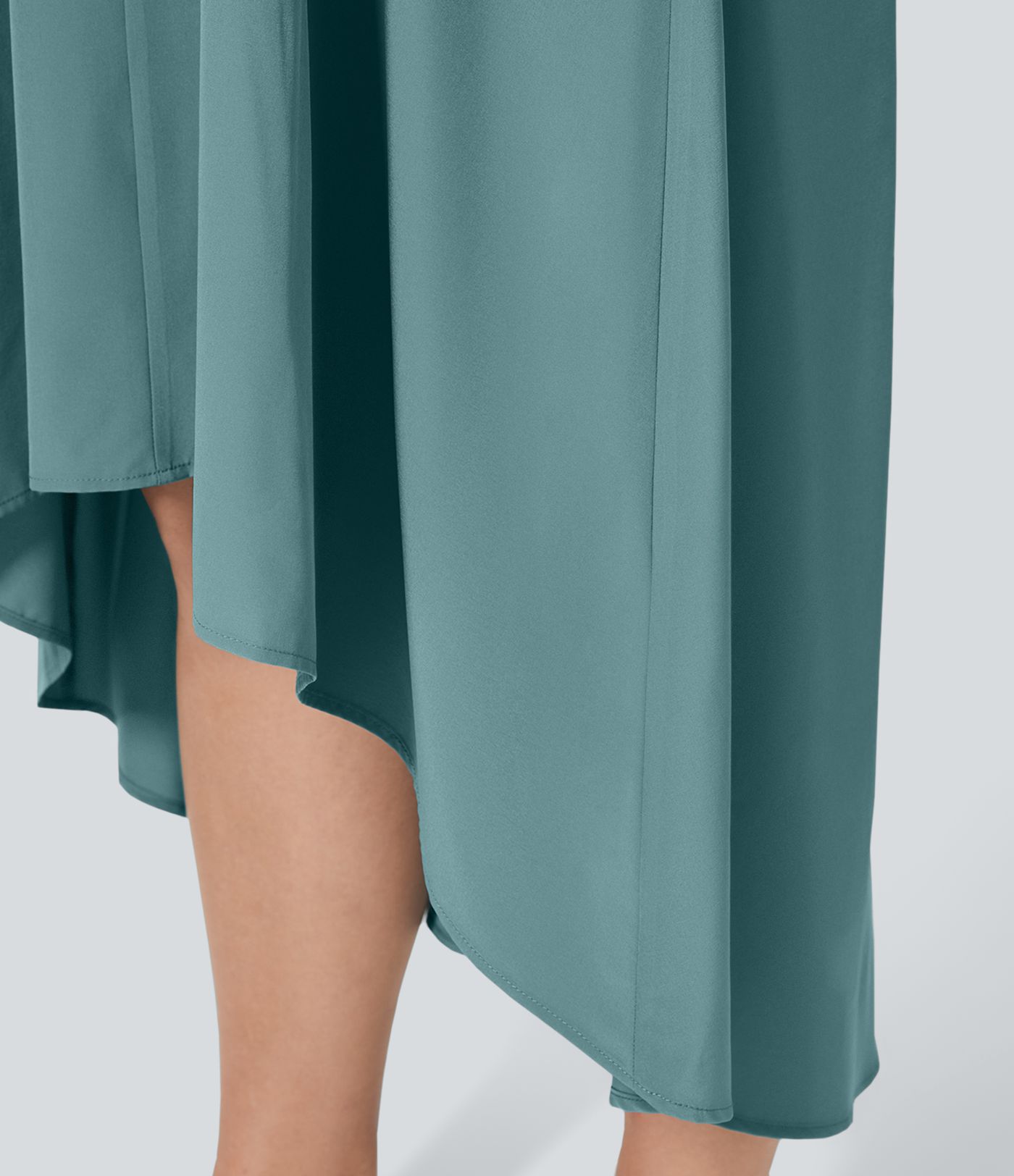 Breezeful™ RacerPocket High Low Flowy Midi Quick Dry Casual Plus Size Dress