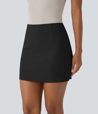 Mini Falda 2 en 1 tiro alto cremallera invisible corte A
