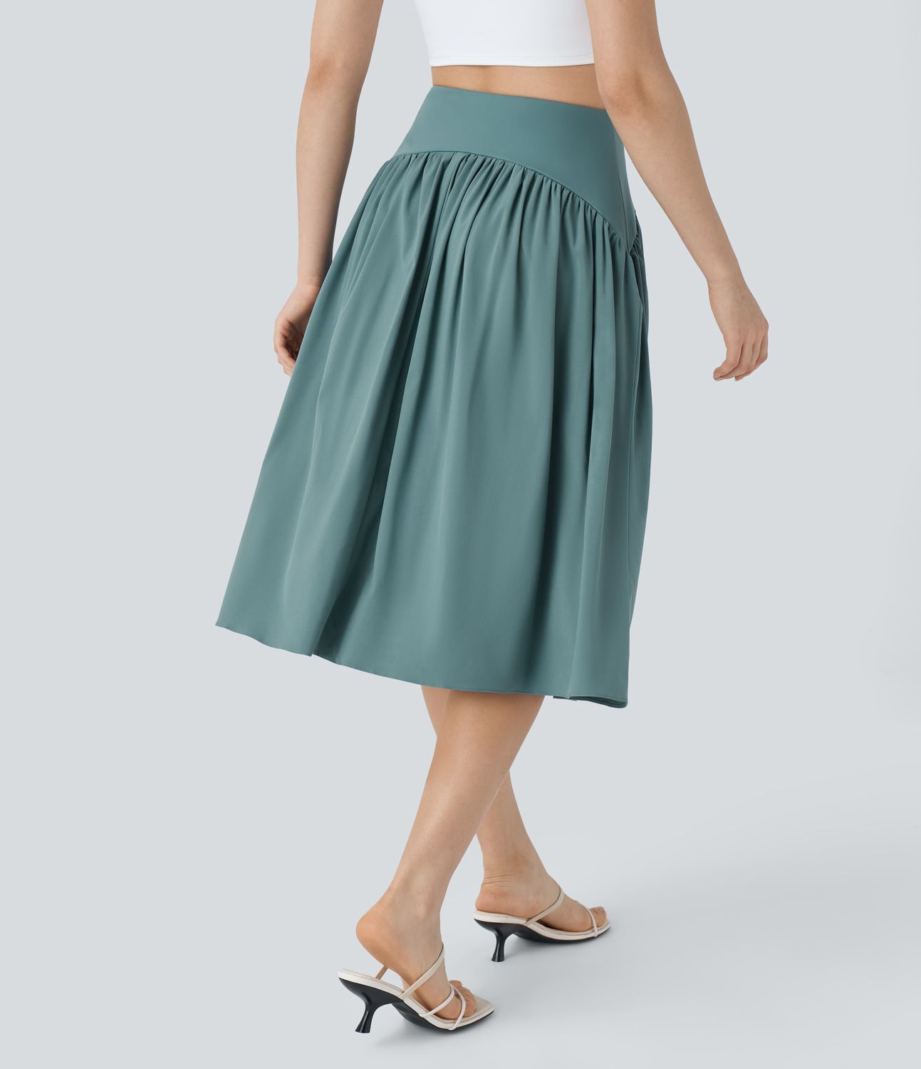 Jupe Midi Breezeful™ Taille Haute Fluide à Séchage Rapide