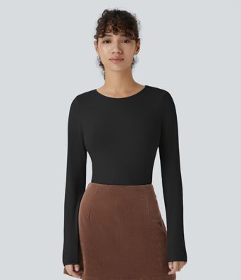 Rundhals Langarm Body Casual