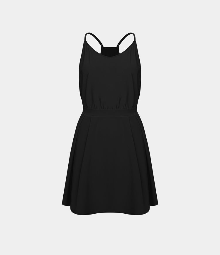 Breezeful™ Cut Out Pocket Pleated Mini Quick Dry Casual Dress