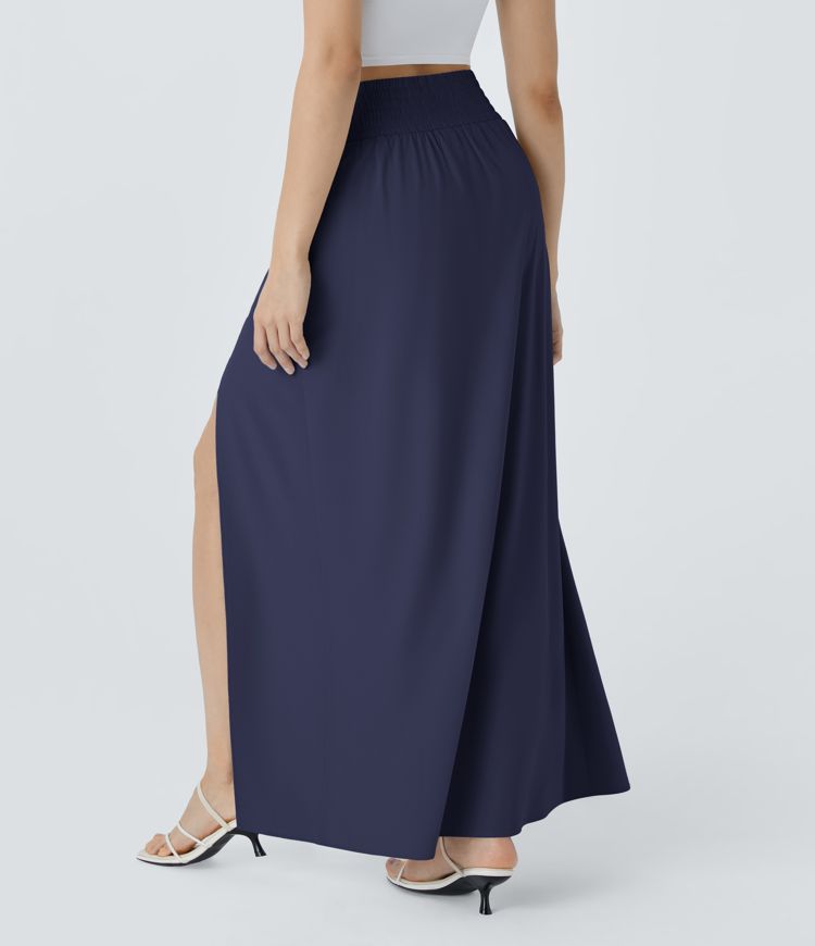 Breezeful™ High Waisted Split 2-in-1 Side Pocket Flowy Maxi Quick Dry Casual Skirt