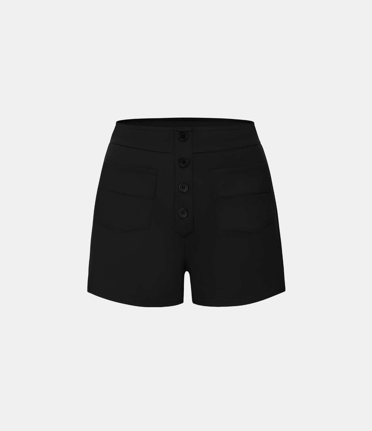 Pantalones cortos casuales de cintura alta con bolsillos 2.5''