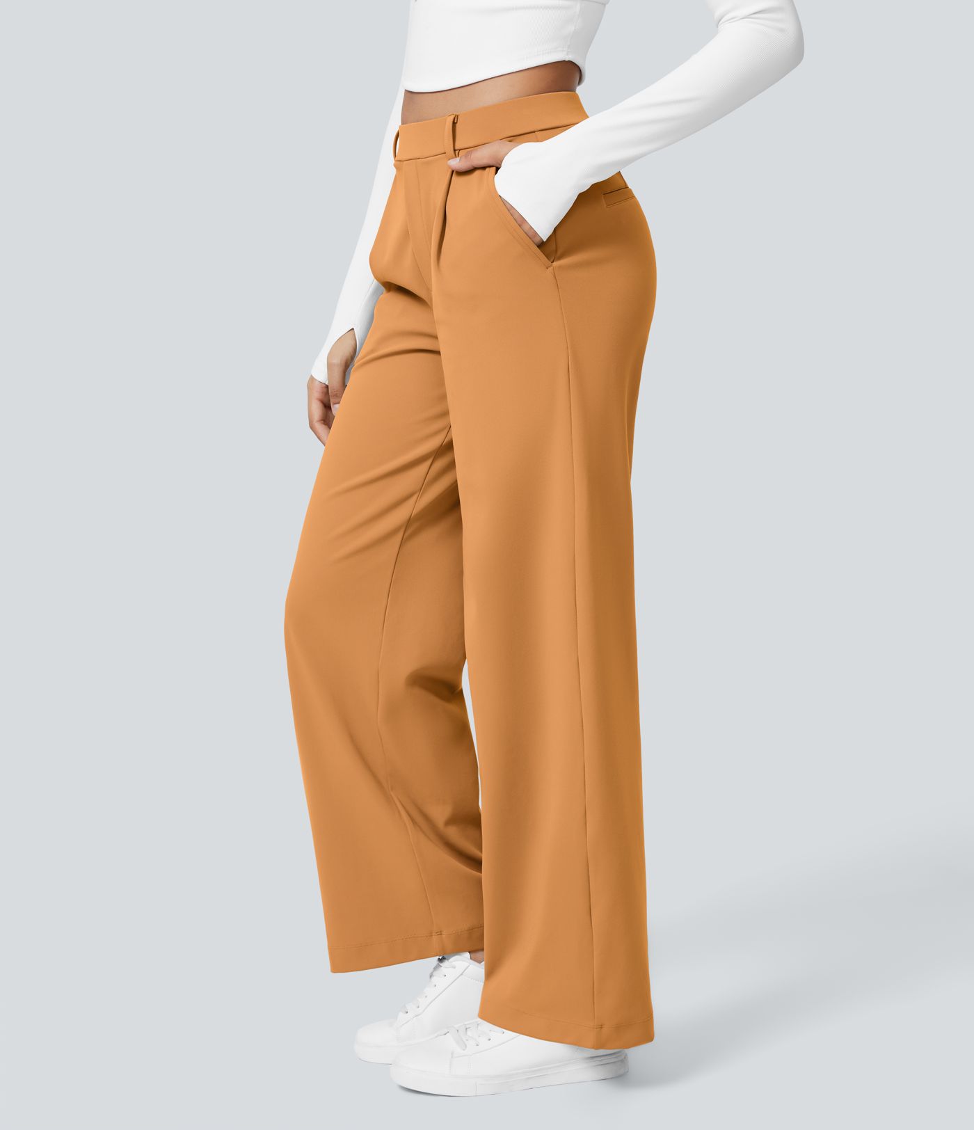 Pantalon tailleur Halara Flex™ DayStretch coupe droite taille haute avec poches