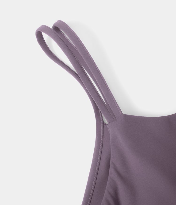 SoftlyZero™ Plush Double Straps 2-Piece Pocket Slip Dance Active Dress A-D Cups