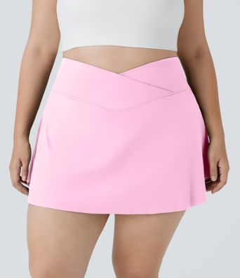 Jupe de Tennis Quotidienne SoftlyZero™ Airy Crossover Pocket 2-en-1 Cool Touch Grande Taille-Lucide-UPF50+