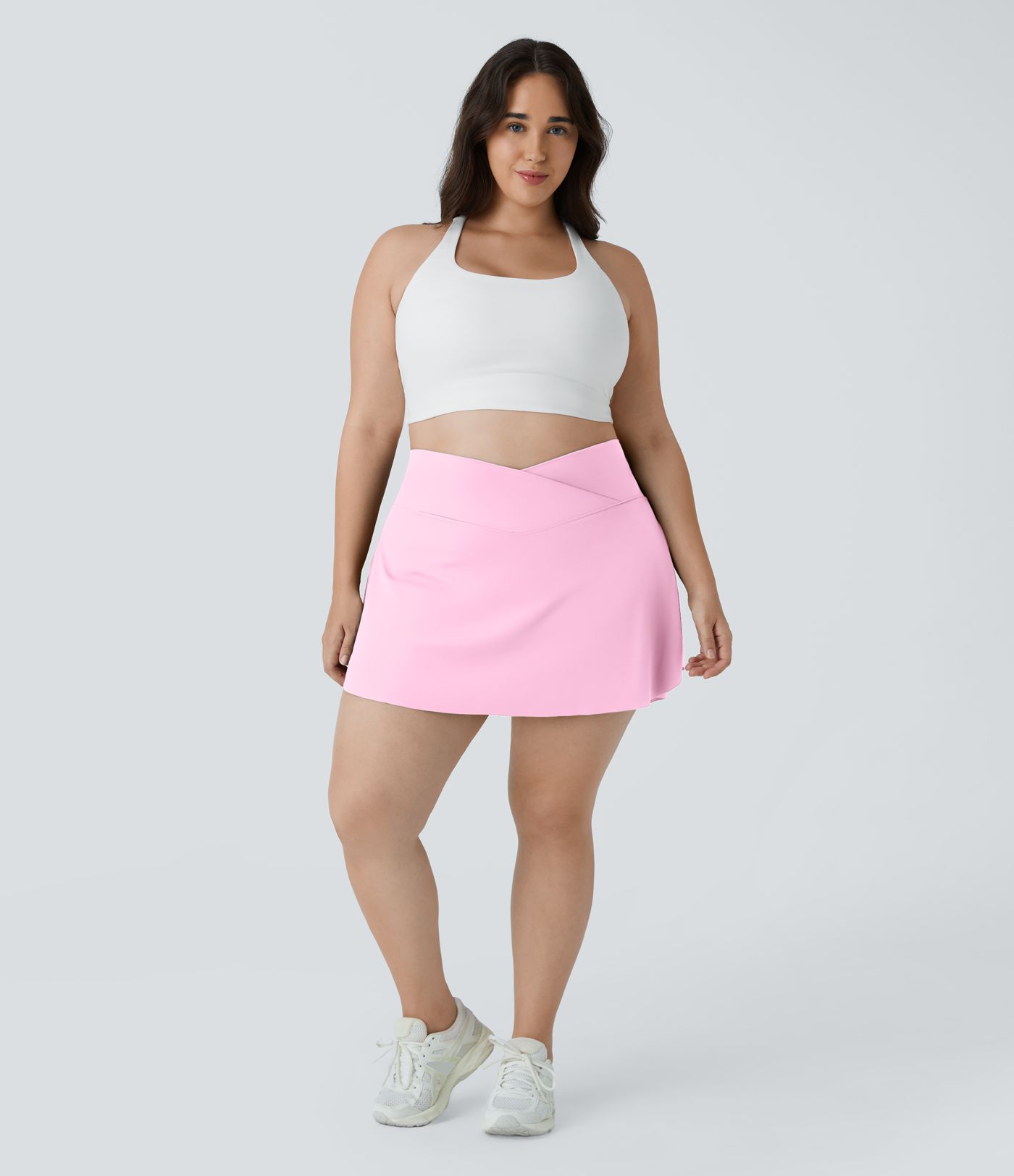 Jupe de Tennis Quotidienne SoftlyZero™ Airy Crossover Pocket 2-en-1 Cool Touch Grande Taille-Lucide-UPF50+