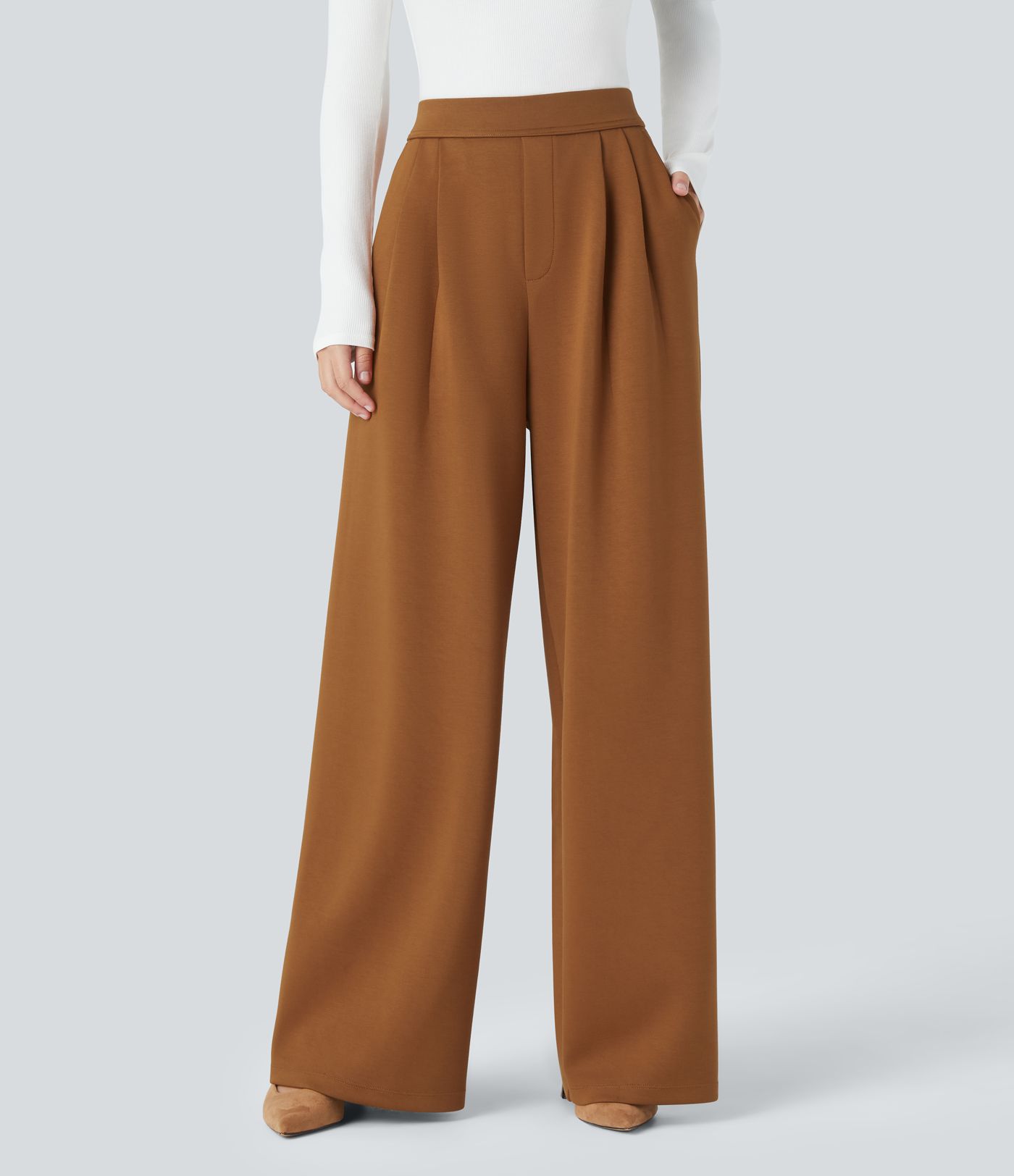 Halara Flex™ High Waisted Pocket Wide Leg Work Pants