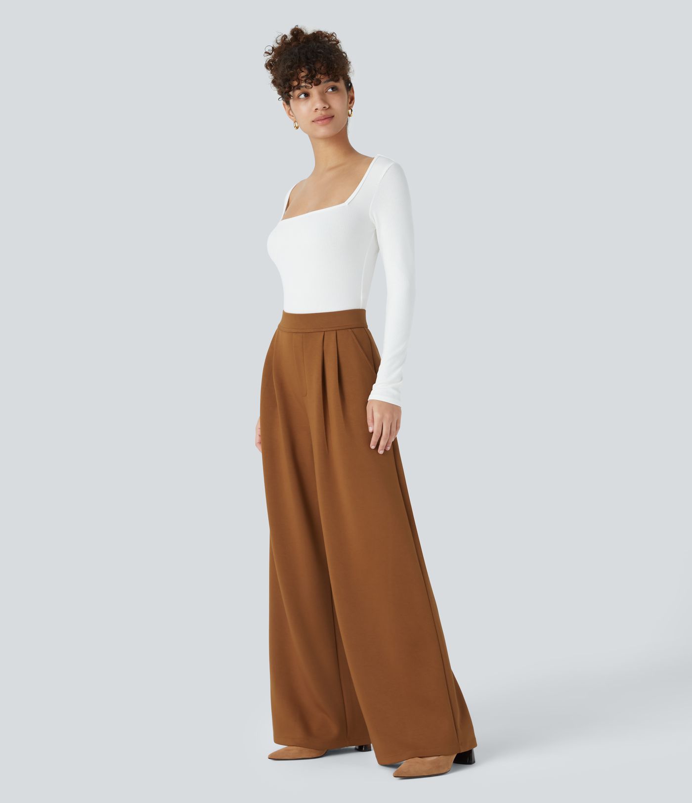 Halara Flex™ High Waisted Pocket Wide Leg Work Pants