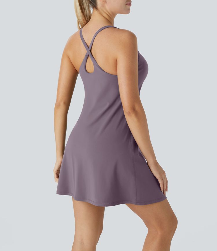 SoftlyZero™ Plush 2-in-1 Pocket Mini Active Dress D-F Cups