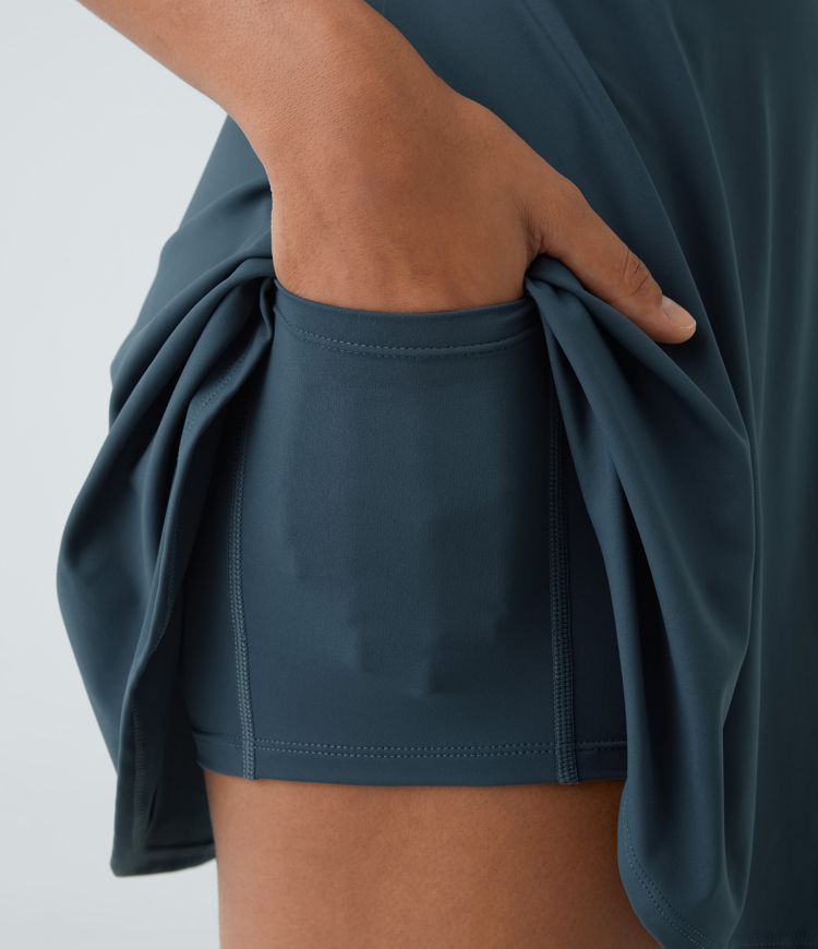 Vestido activo baile mini vuelo retorcido sin espalda Longitud más larga