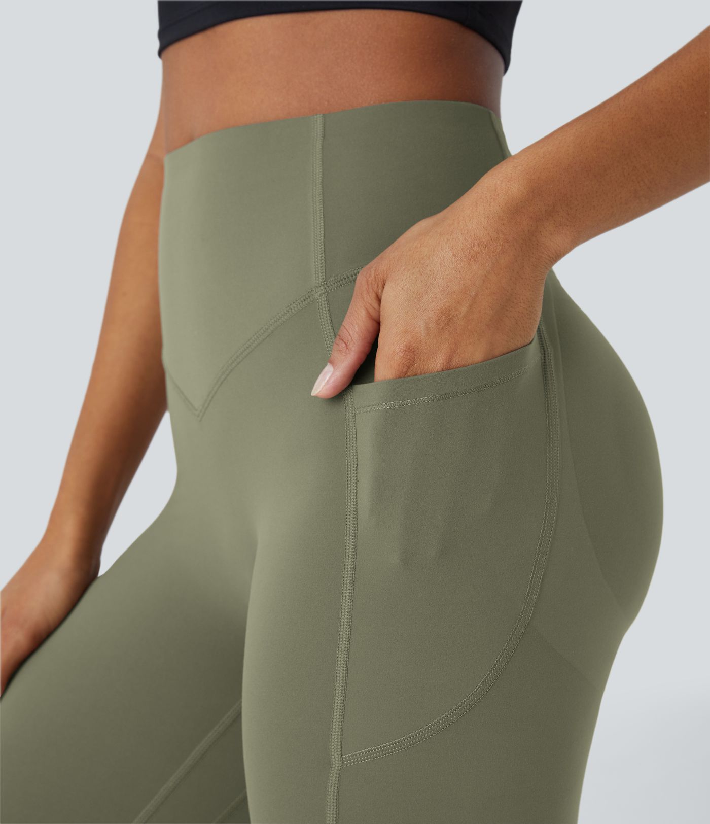 SoCinched high-waist hip-lifting abdomen support side pocket shaping training UltraSculpt leggings