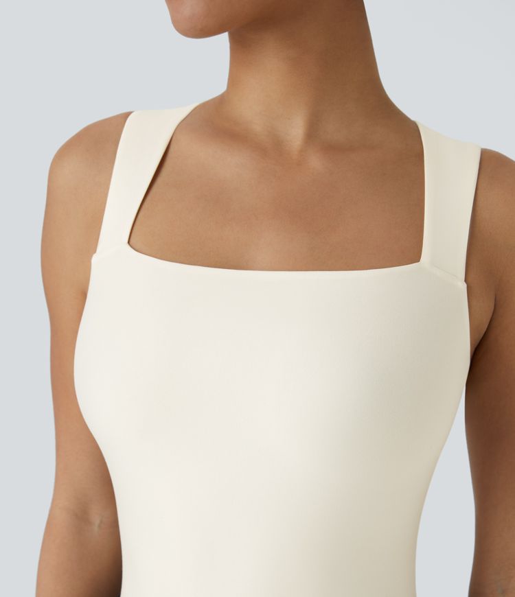 Body décontracté col carré sans manches