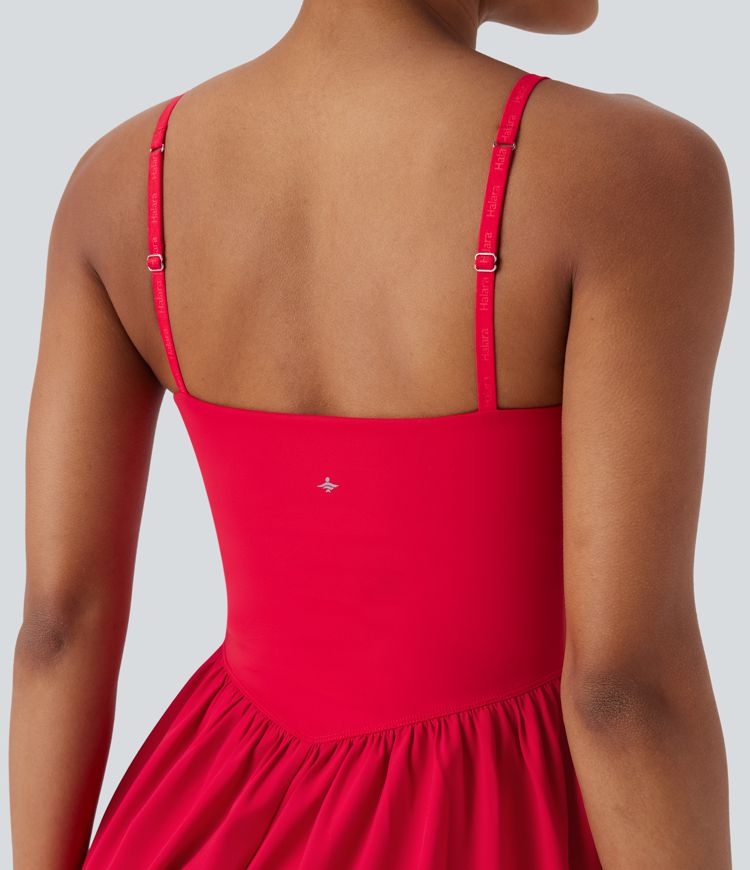 Breezeful™ Backless 2-in-1 Quick Dry Mini Yoga Active Dress with Side Pockets-Easy Peezy Edition