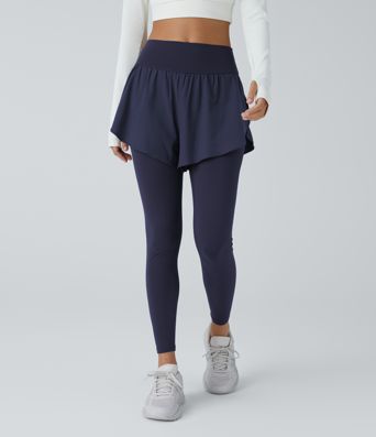 Leggings d'Entraînement Breezeful™ à Taille Haute avec Poches, Séchage Rapide, à Pois Réfléchissants 2-en-1