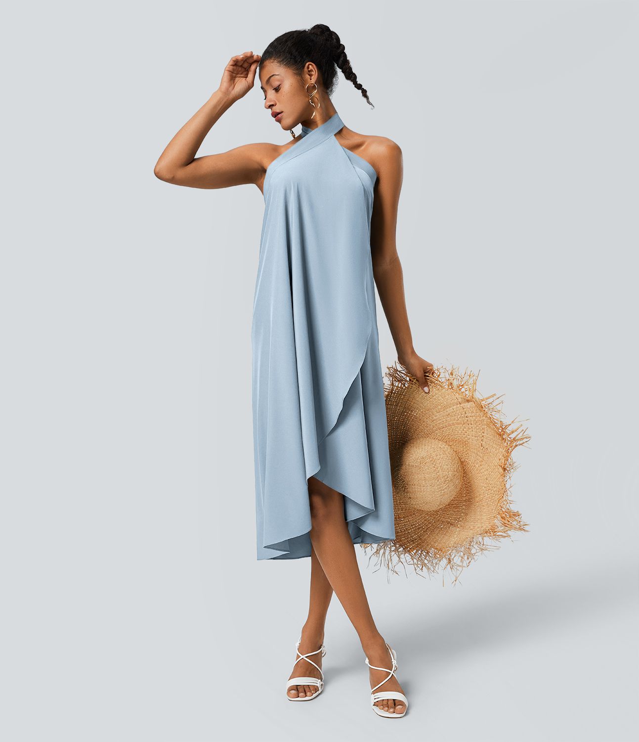 Breezeful™ High Waisted Wrapped Tie Back Quick Dry Skirt