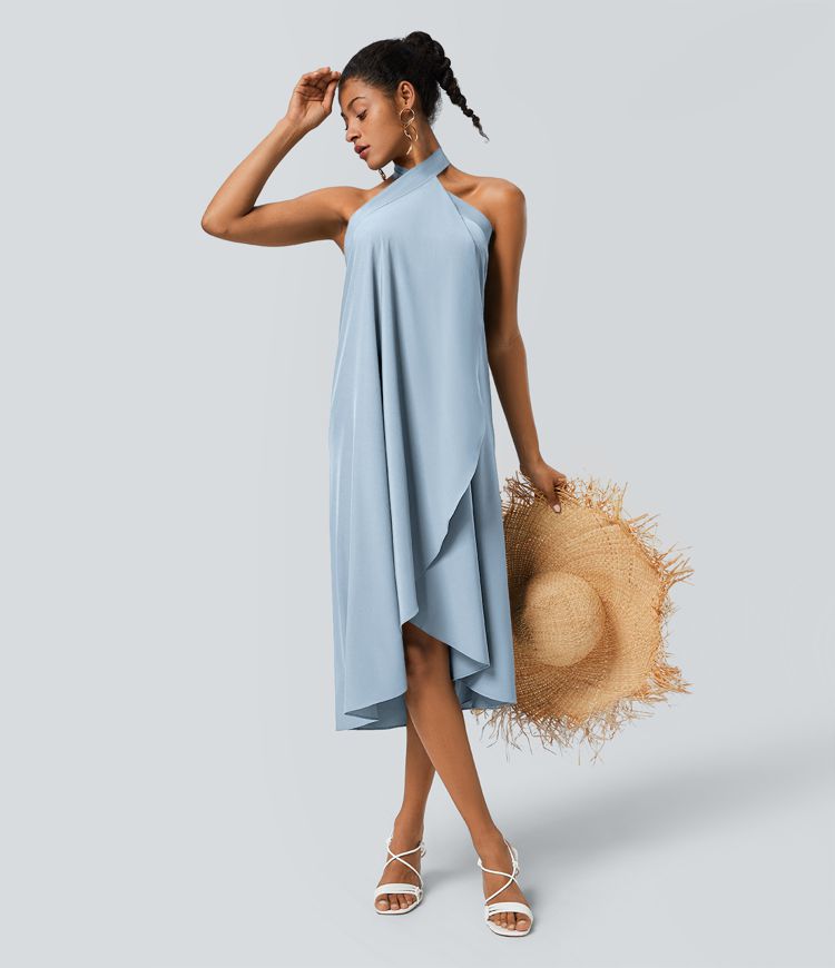 Breezeful™ High Waisted Wrapped Tie Back Quick Dry Skirt