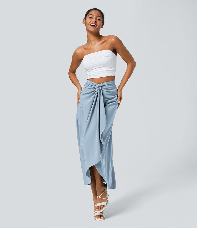 Breezeful™ High Waisted Wrapped Tie Back Quick Dry Skirt