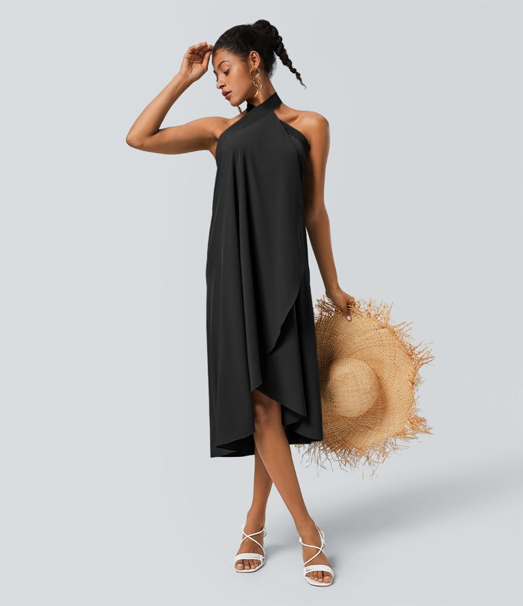 Breezeful™ verdrehter, gewickelter, Resort-Rock mit hohem Bund und Schnürung hinten, schnell trocknend