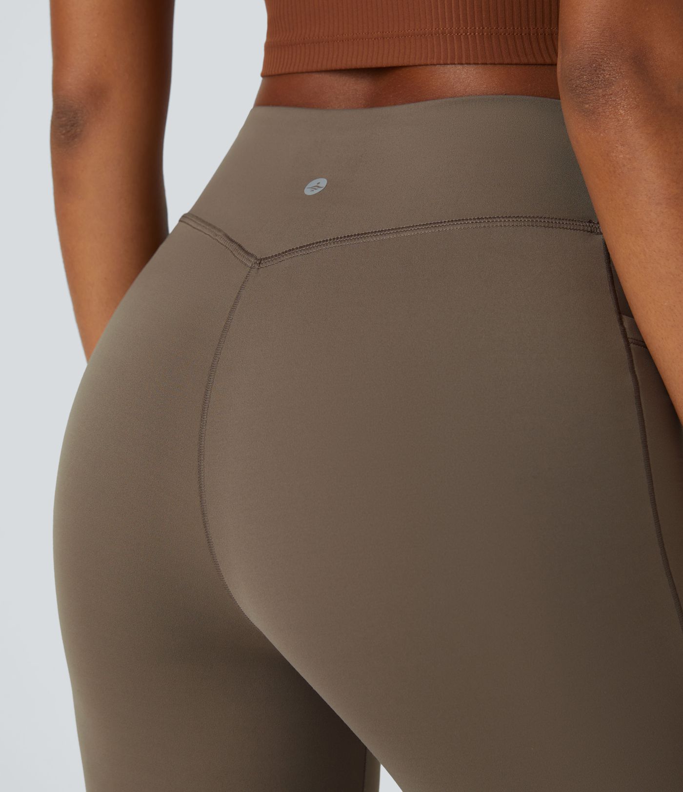 Halara UltraSculpt™ Mid Rise Tummy Control Pocket Running Full Length Flare Leggings