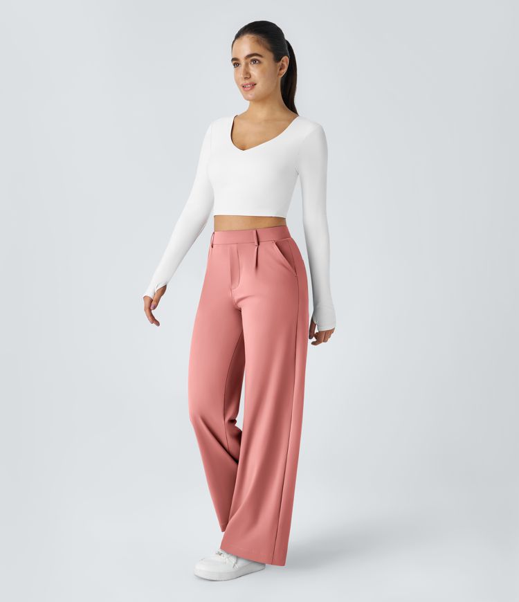 Halara Flex™ High Waisted Pocket Straight Leg Work Pants