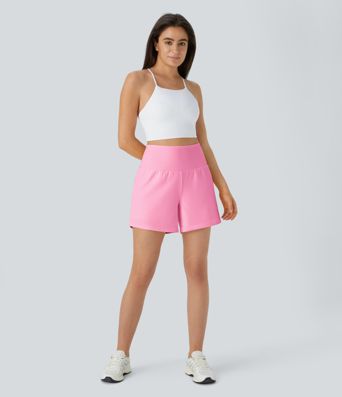 SoftlyZero™ Airy Super High Waisted 2-in-1  Cool Touch Yoga Shorts 5'' with Pockets-Longer Length