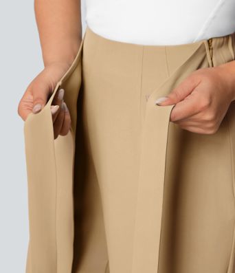 Halara Flex™ High Waisted Tie Side Wide Leg Work Pants