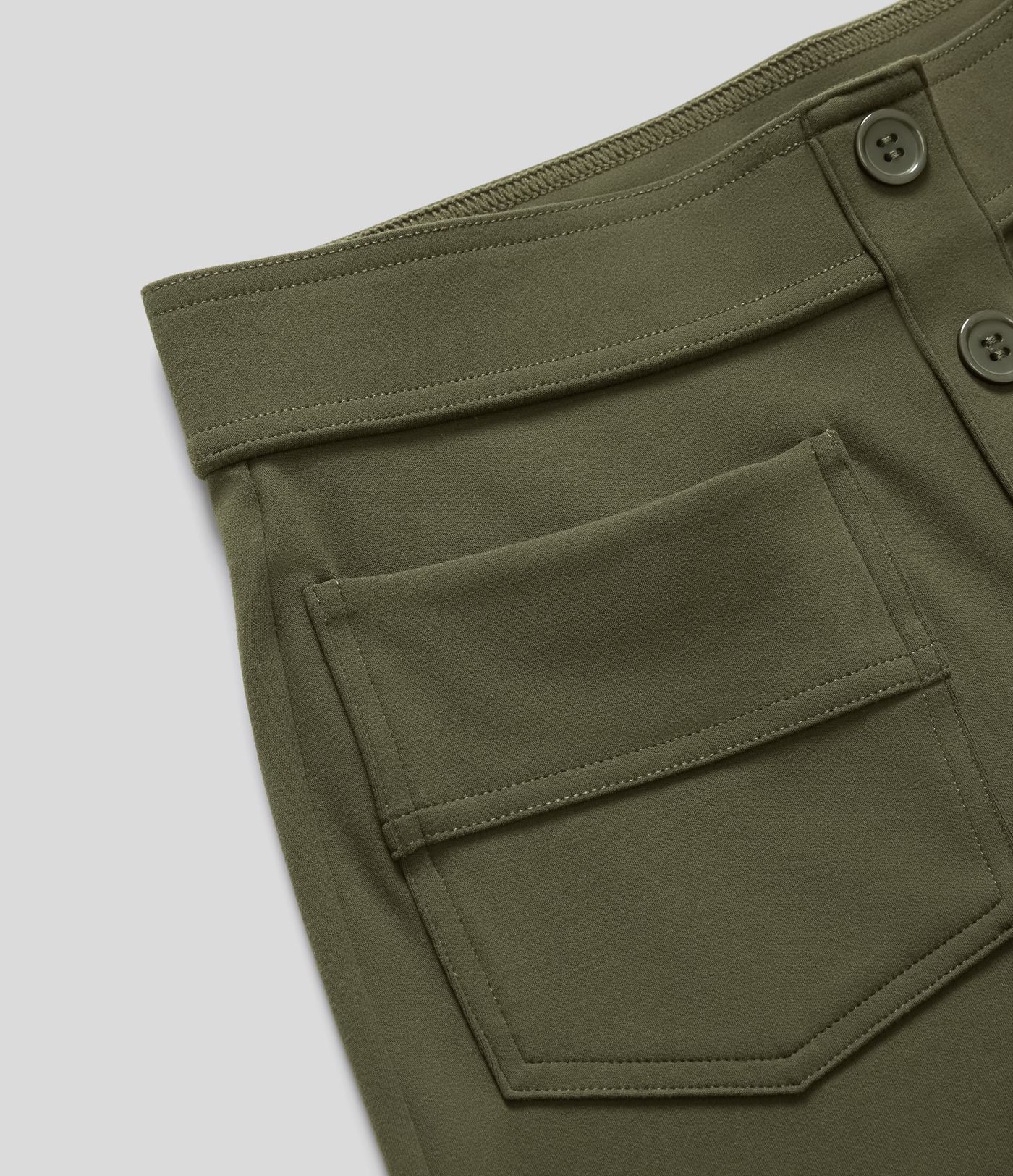 Pantalon décontracté droit, taille haute, avec poches