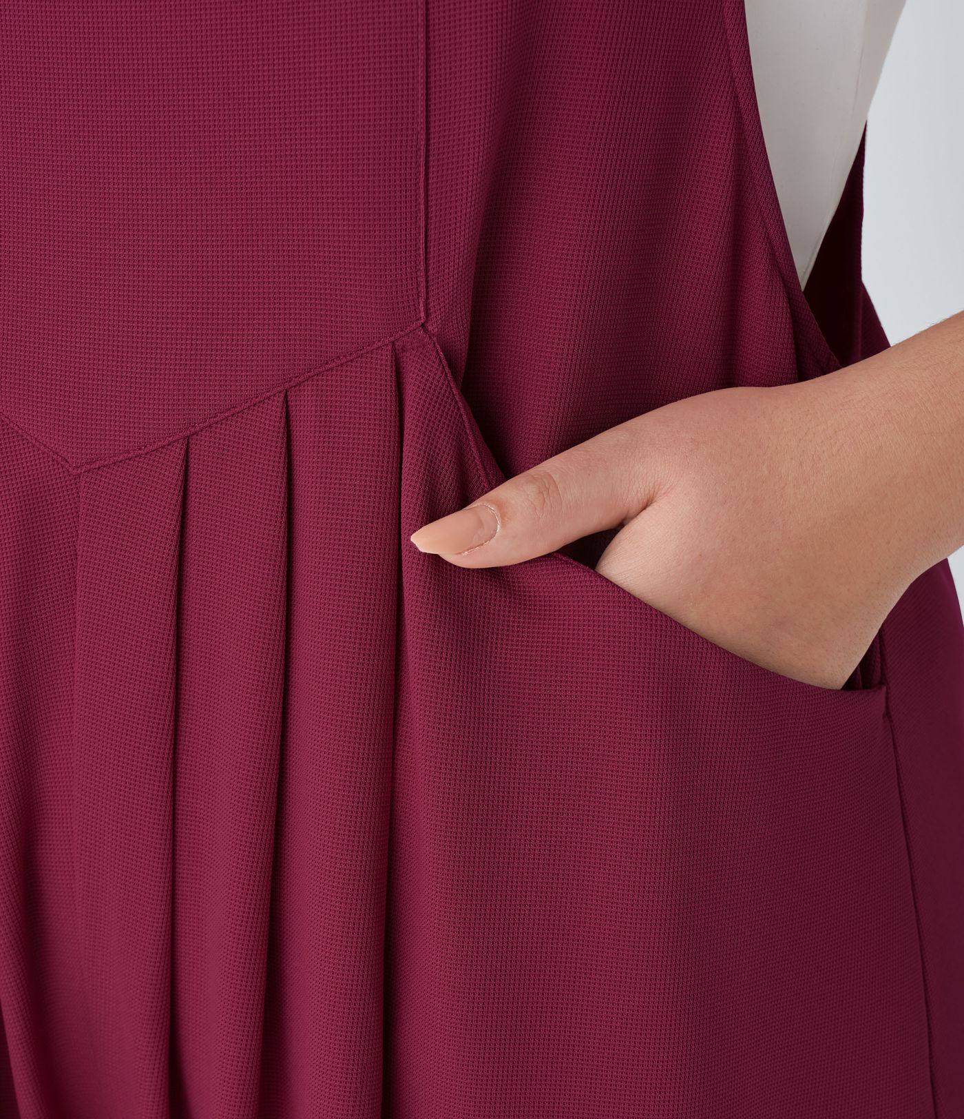 Pockets Waffle Casual Plus Size Overalls