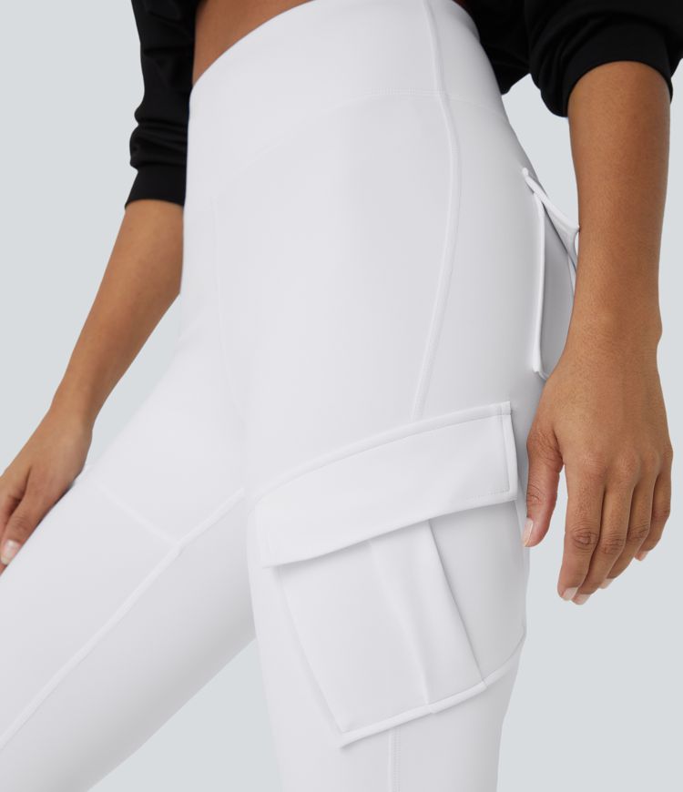Legging de yoga skinny taille haute avec poches cargo